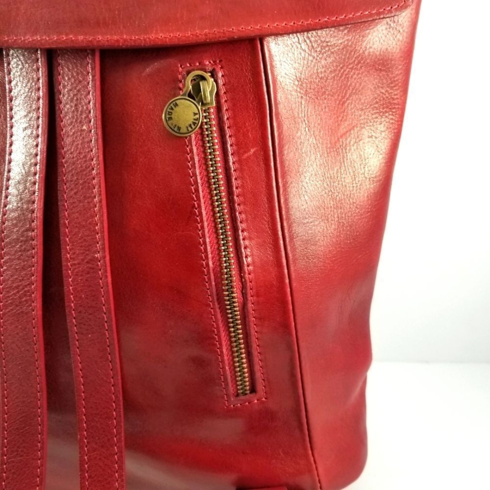 Vera Pelle (Made in Italy) Genuine Leather Satchel Handbag - Picture 5 of 13
